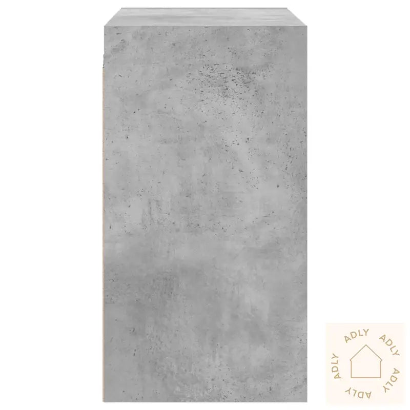 Sideskap Med Glassdører Betonggrå 68X37X68,5 Cm