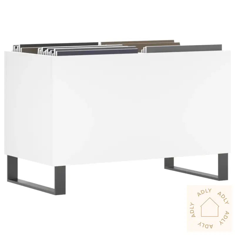 Hifi-Benk Hvit 74,5X38X48 Cm Konstruert Tre