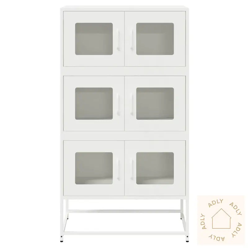 Highboard Hvit 68X39X123 Cm Stål