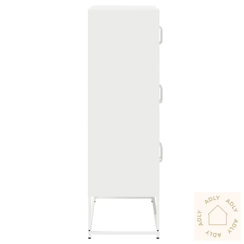 Highboard Hvit 68X39X123 Cm Stål