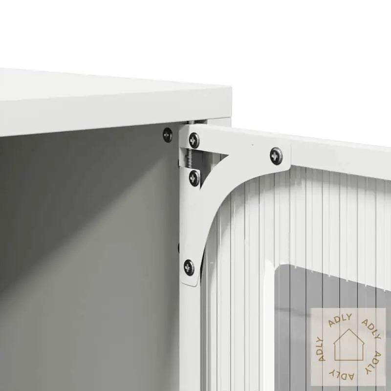 Highboard Hvit 68X39X123 Cm Stål