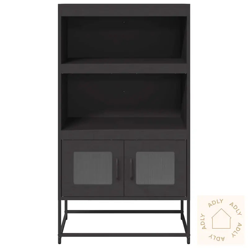 Highboard Svart 68X39X123 Cm Stål