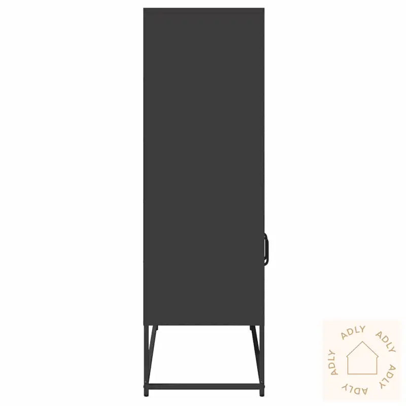 Highboard Svart 68X39X123 Cm Stål