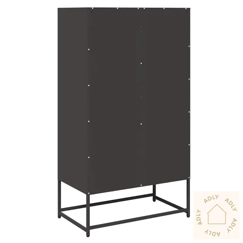 Highboard Svart 68X39X123 Cm Stål