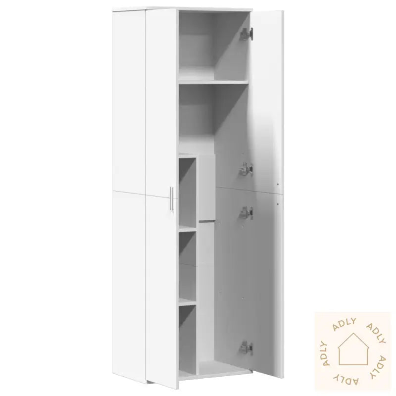 Highboard Hvit 60X35X180 Cm Konstruert Tre
