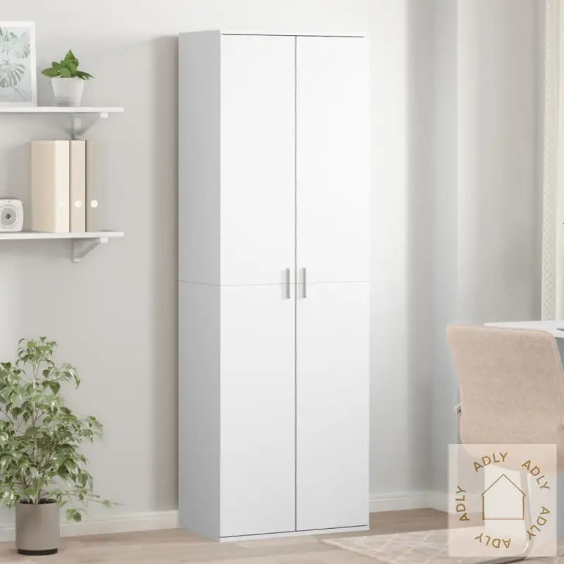Highboard Hvit 60X35X180 Cm Konstruert Tre