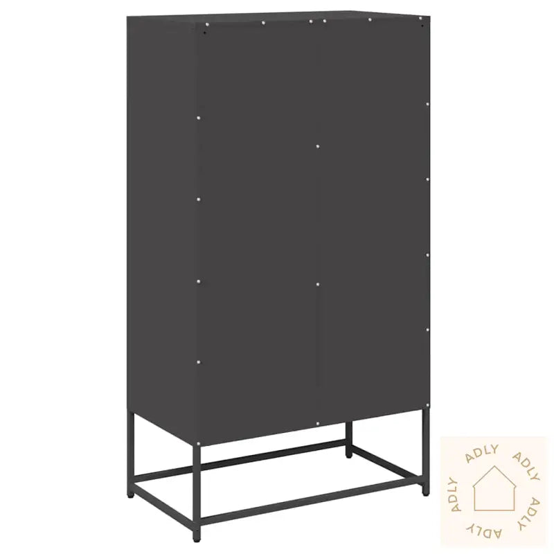 Highboard Svart 68X39X123 Cm Stål