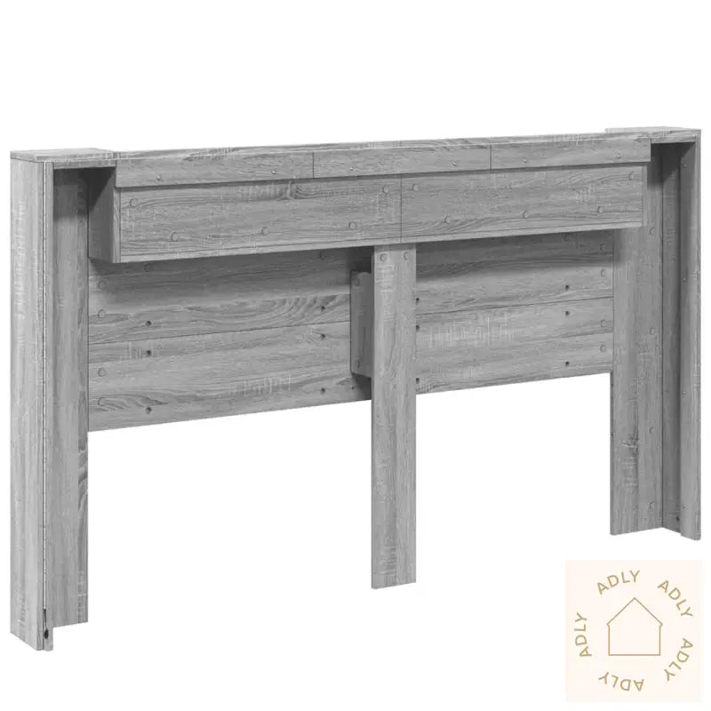 Hodegavl Skap Med Led Grå Sonoma 180X16,5X103,5 Cm