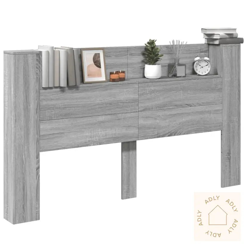 Hodegavl Skap Med Led Grå Sonoma 180X16,5X103,5 Cm