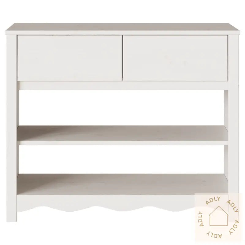 Konsollbord &quot;Drammen&quot; Hvitt 89,5X37X73 Cm Solid Tre Furu