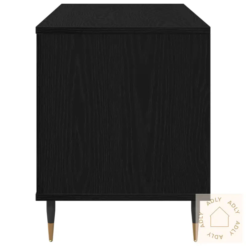 Plateskap Svart Eik 100X38X48 Cm Konstruert Tre