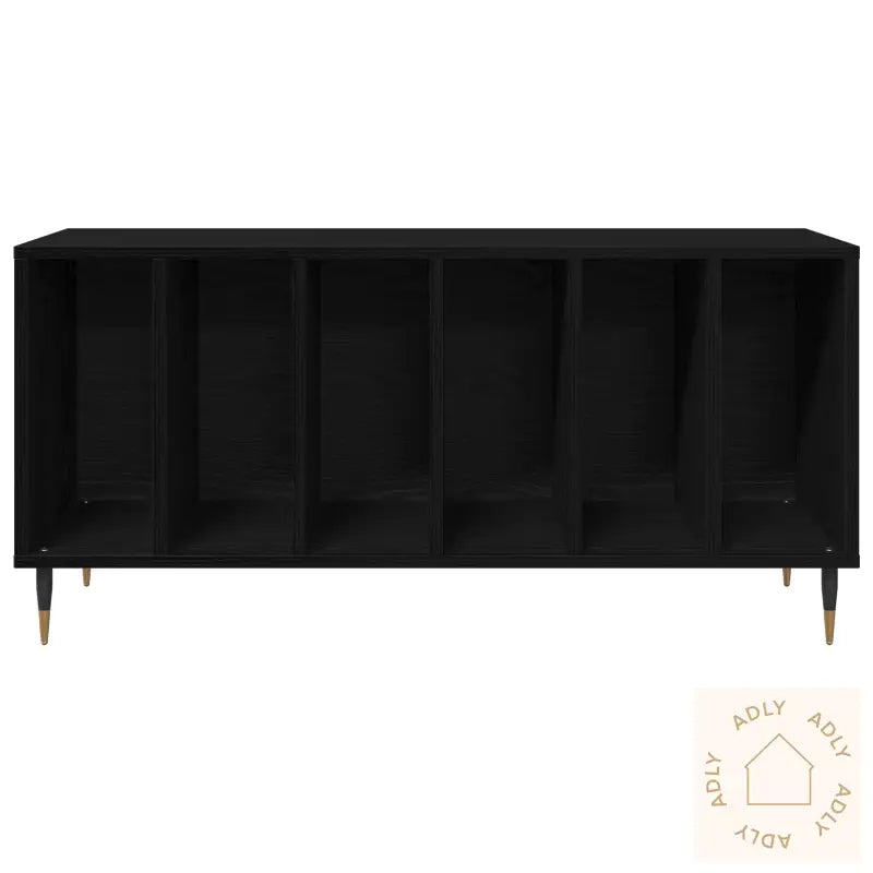 Plateskap Svart Eik 100X38X48 Cm Konstruert Tre