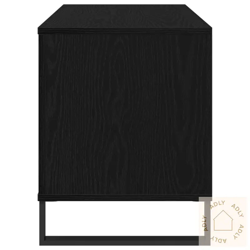 Record Cabinet Svart Eik 100X38X48 Cm Konstruert Tre