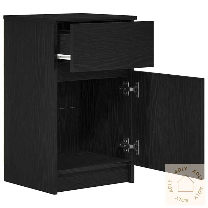 Nattbord 2 Stk Svart 39X35X65 Cm Konstruert Tre