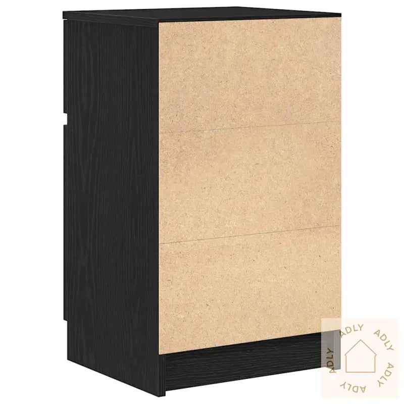 Nattbord 2 Stk Svart 39X35X65 Cm Konstruert Tre