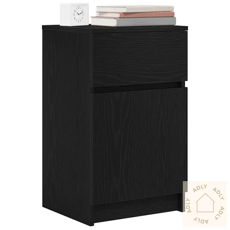 Nattbord 2 Stk Svart 39X35X65 Cm Konstruert Tre