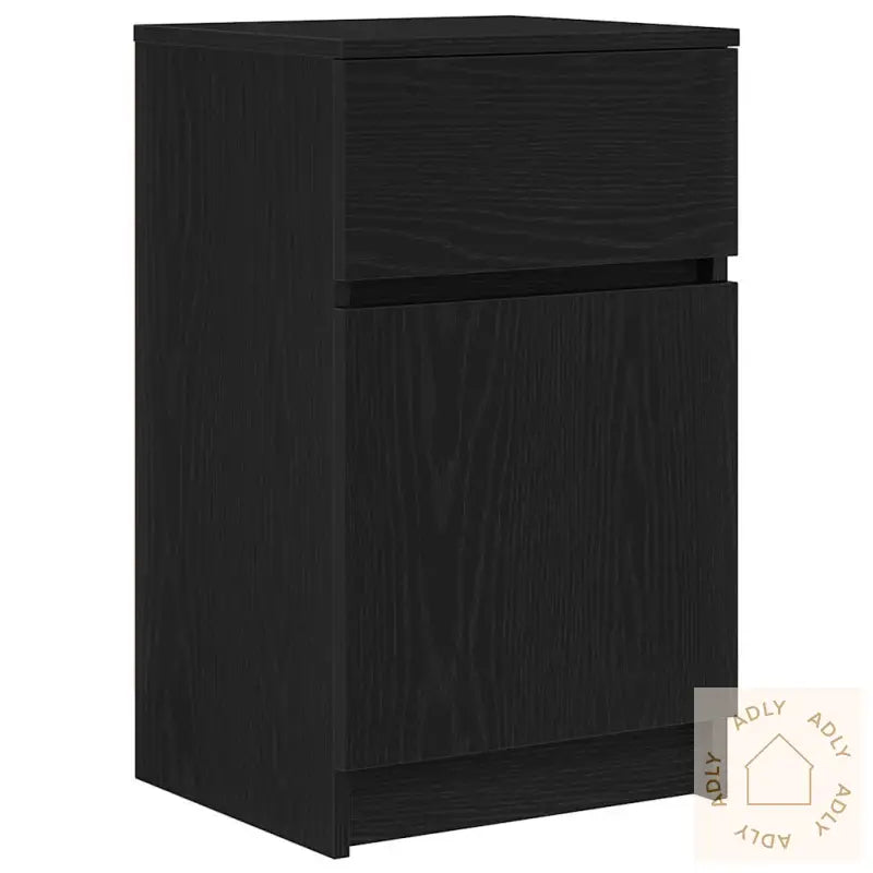 Nattbord 2 Stk Svart 39X35X65 Cm Konstruert Tre