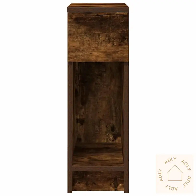 Nattbord Med Skuff Røkt Eik 20X36X60 Cm