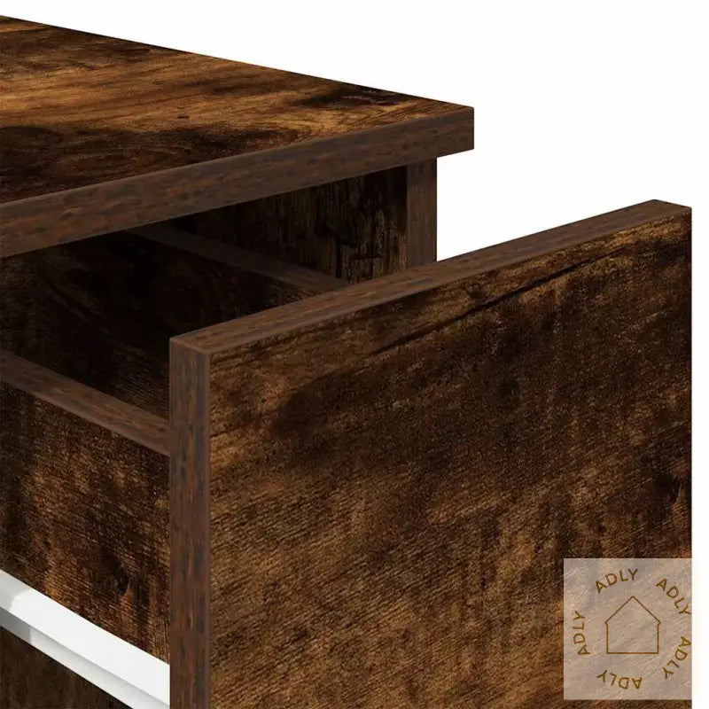 Nattbord Med Skuff Røkt Eik 20X36X60 Cm