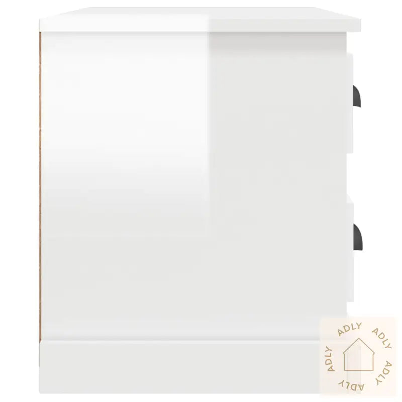 Nattbord Høyglans Hvit 60X39X45 Cm