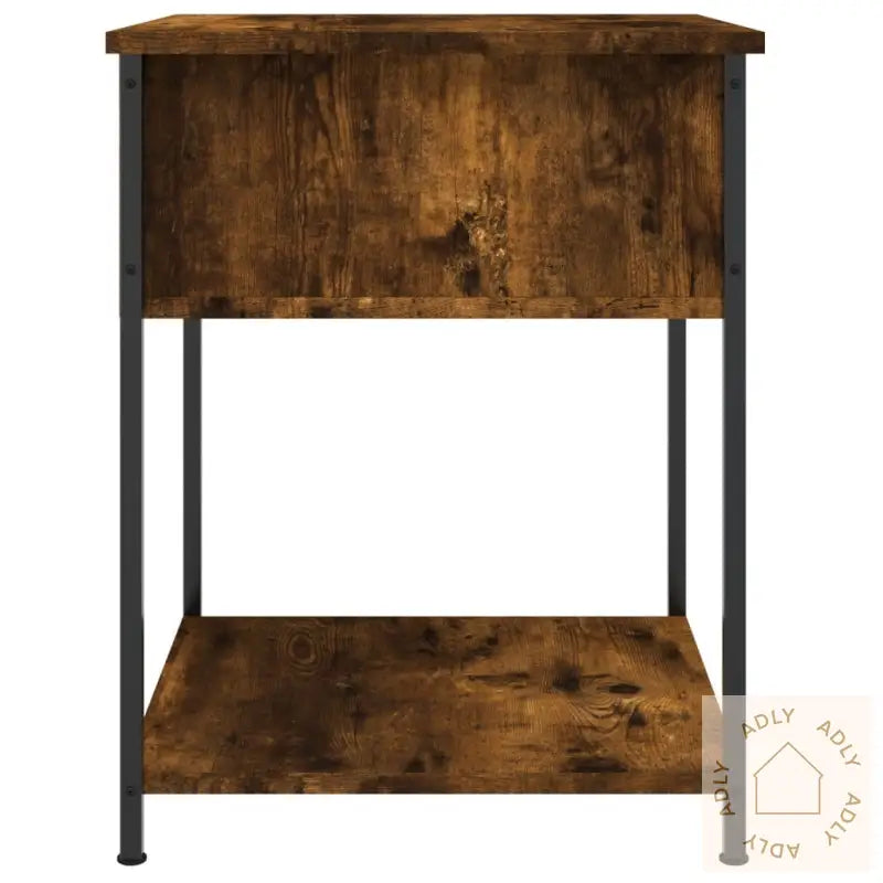 Nattbord 2 Stk Røkt Eik 44X45X58 Cm Konstruert Tre