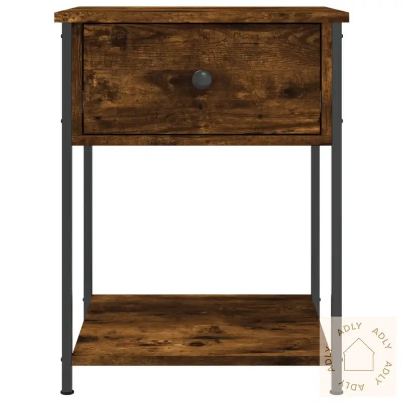 Nattbord 2 Stk Røkt Eik 44X45X58 Cm Konstruert Tre