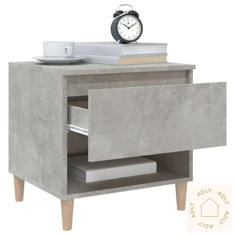 Nattbord Betonggrå 50X46X50 Cm Konstruert Tre