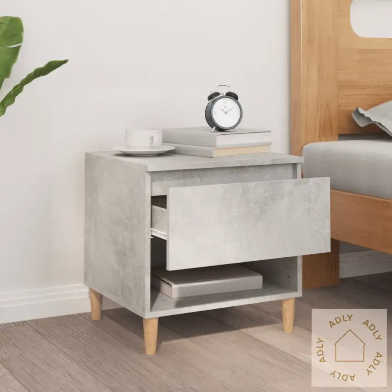Nattbord Betonggrå 50X46X50 Cm Konstruert Tre