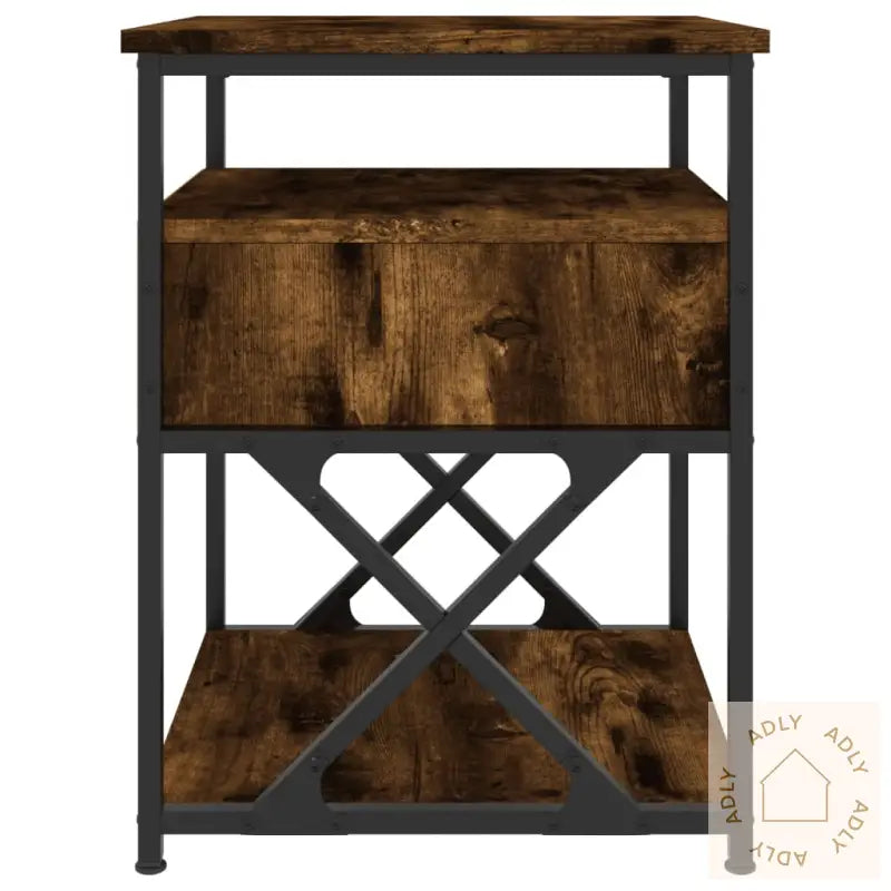 Nattbord Røkt Eik 40X42X55 Cm Konstruert Tre