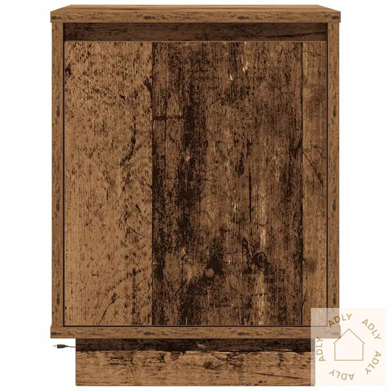 Nattbord Med Led Gammelt Tre 38X34X50 Cm