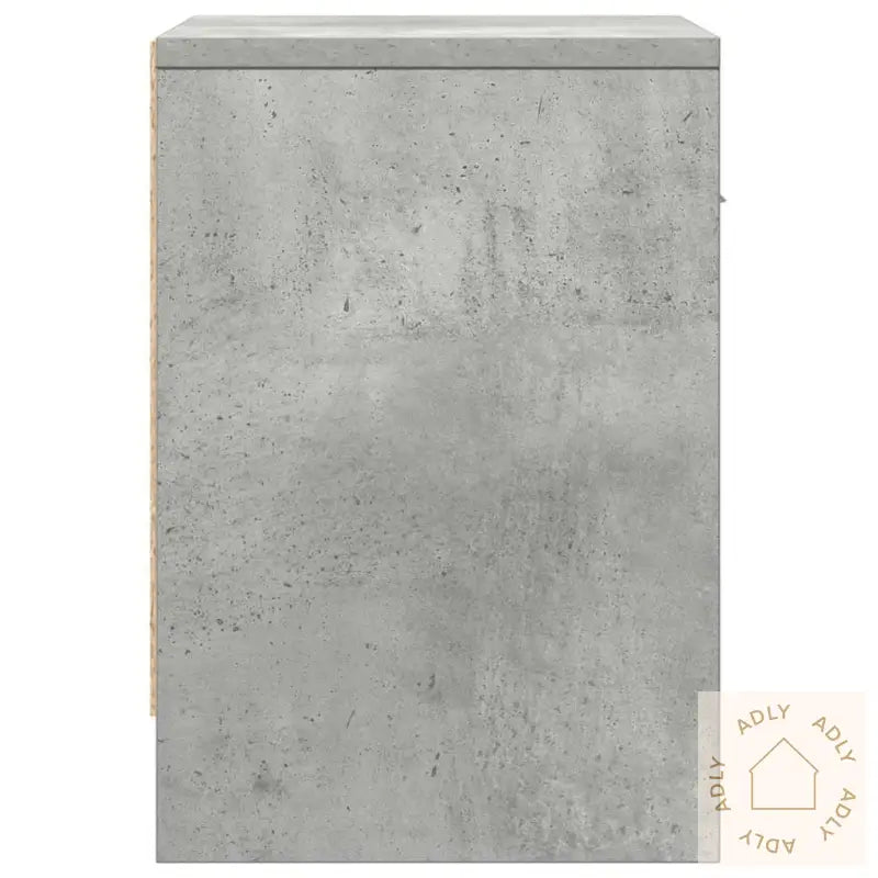 Nattbord Med Skuff Betonggrå 39X28X41 Cm