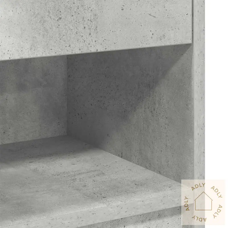 Nattbord Med Skuff Betonggrå 39X28X41 Cm