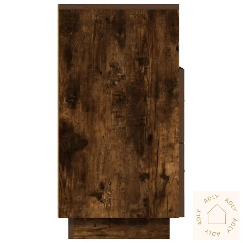 Nattbord Med 2 Skuffer Røkt Eik 36X36X68 Cm