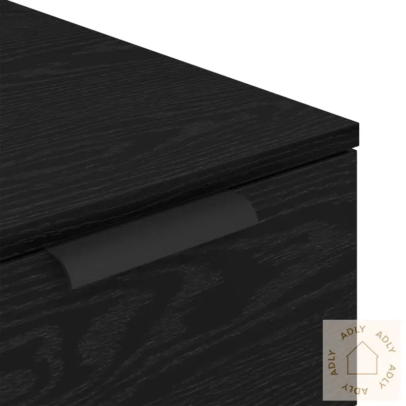 Skrivebordsskap I Svart Eik - 33X50X75 Cm - Laget Av Konstruert Tre