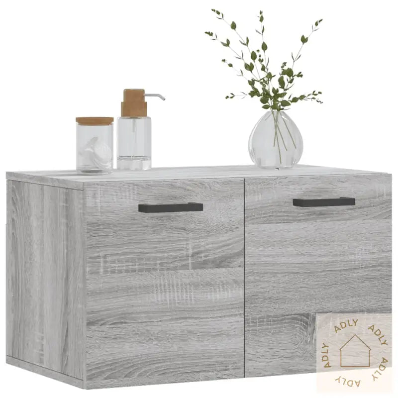 Veggskap Grå Sonoma 60X36,5X35 Cm Konstruert Tre