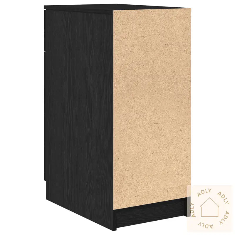 Skrivebordsskap I Svart Eik - 33X50X75 Cm - Laget Av Konstruert Tre