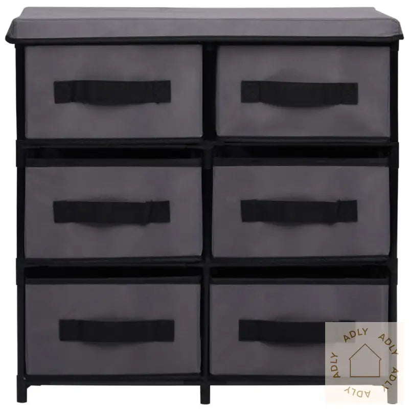 Oppbevaringsskap Med 6 Skuffer 55X29X55 Cm Grå Stål