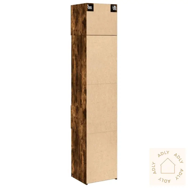 Smalt Oppbevaringsskap Røkt Eik 45X42,5X225 Cm Konstruert Tre