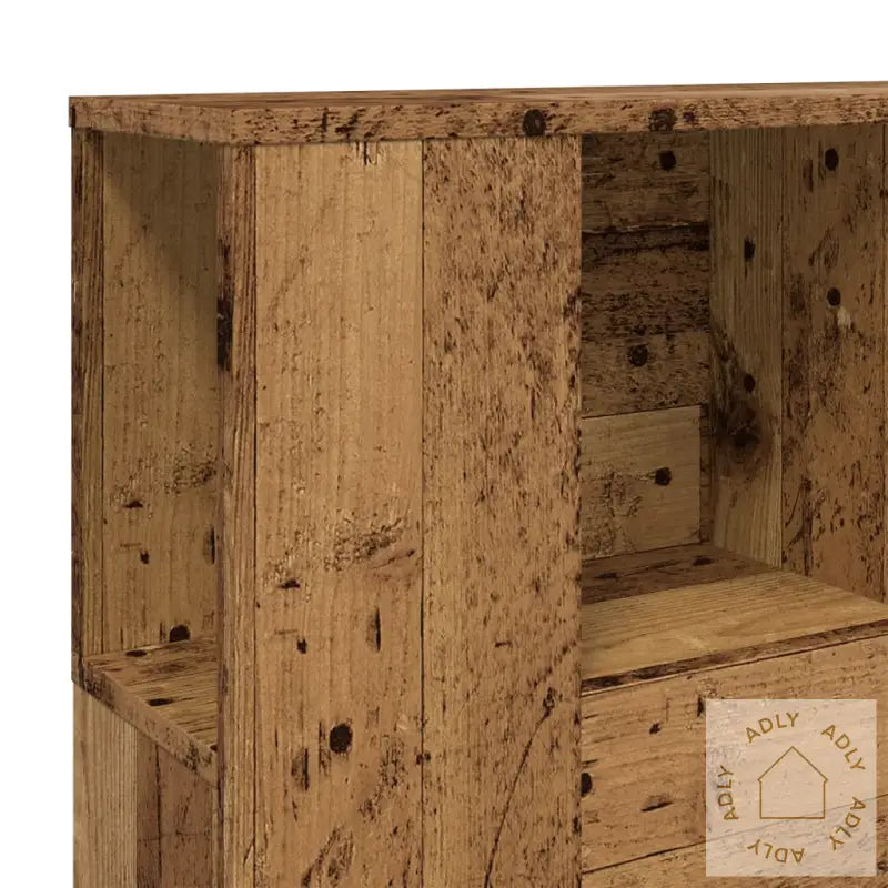 Hodegavl Med Hylle Gammelt Tre 120X19X104,5 Cm Konstruert Tre