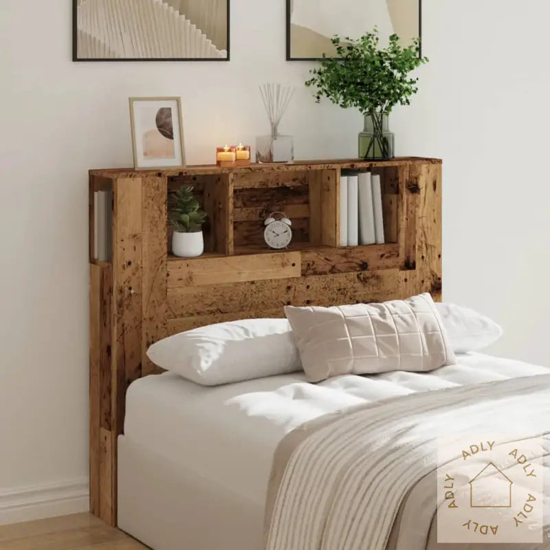 Hodegavl Med Hylle Gammelt Tre 120X19X104,5 Cm Konstruert Tre