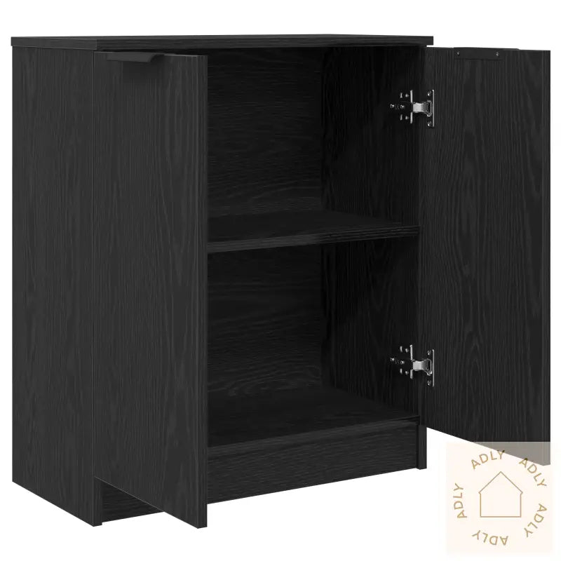 Sideboard Svart Eik 60X30X70 Cm Konstruert Tre