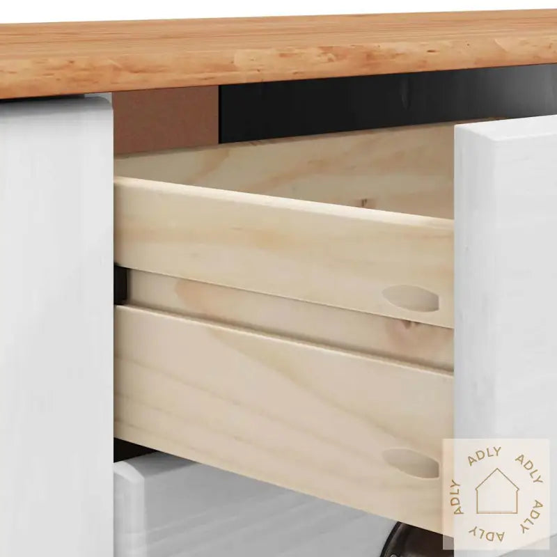Siderbord 'Askim'hvit 133.5X40X79 Cm Solid Tre Furu