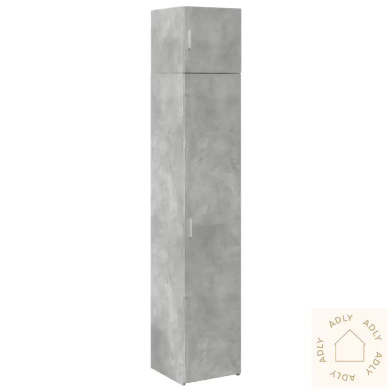 Smalt Oppbevaringsskap Betonggrå 40X42,5X225 Cm Konstruert Tre