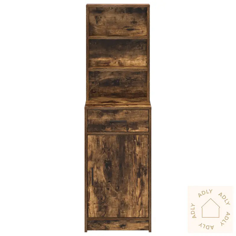 Høyboard I Røkt Eik, 40X41X135 Cm, Laget Av Konstruert Tre