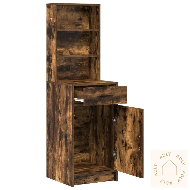 Høyboard I Røkt Eik, 40X41X135 Cm, Laget Av Konstruert Tre