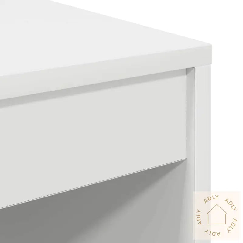 Skrivebord Med Lagring Hvit Mdf