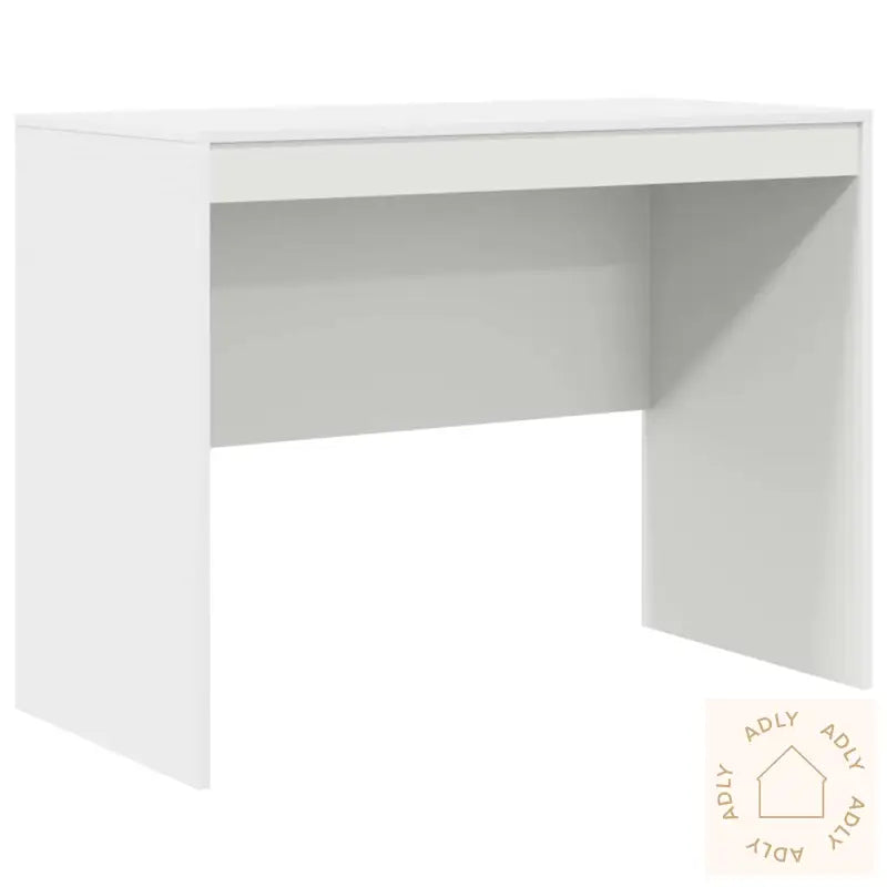 Skrivebord Med Lagring Hvit Laminert