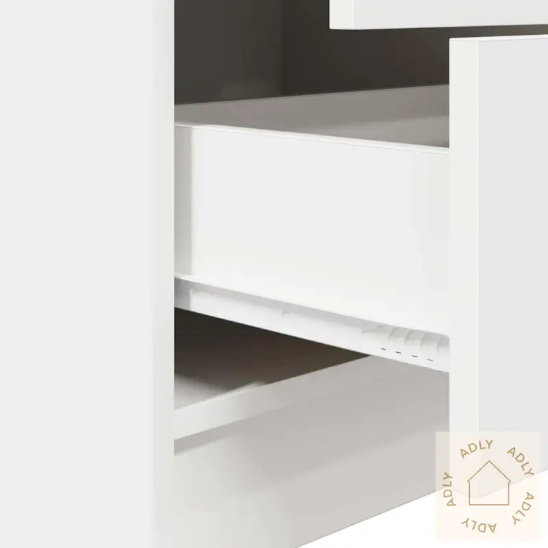 Skrivebord Med Lagring Hvit Laminert