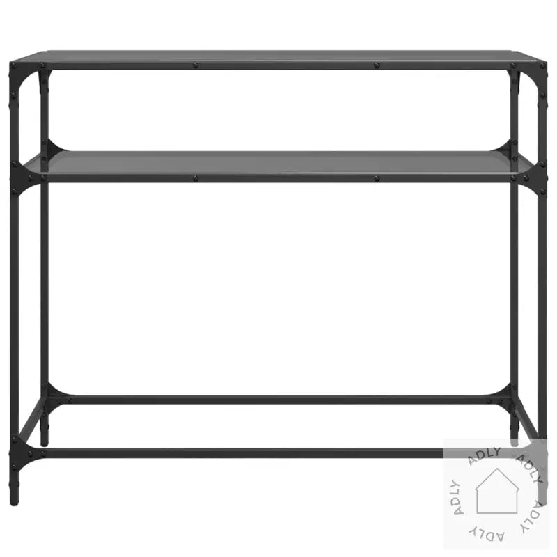 Konsollbord Med Svart Glassplate 98X35X81 Cm Stål
