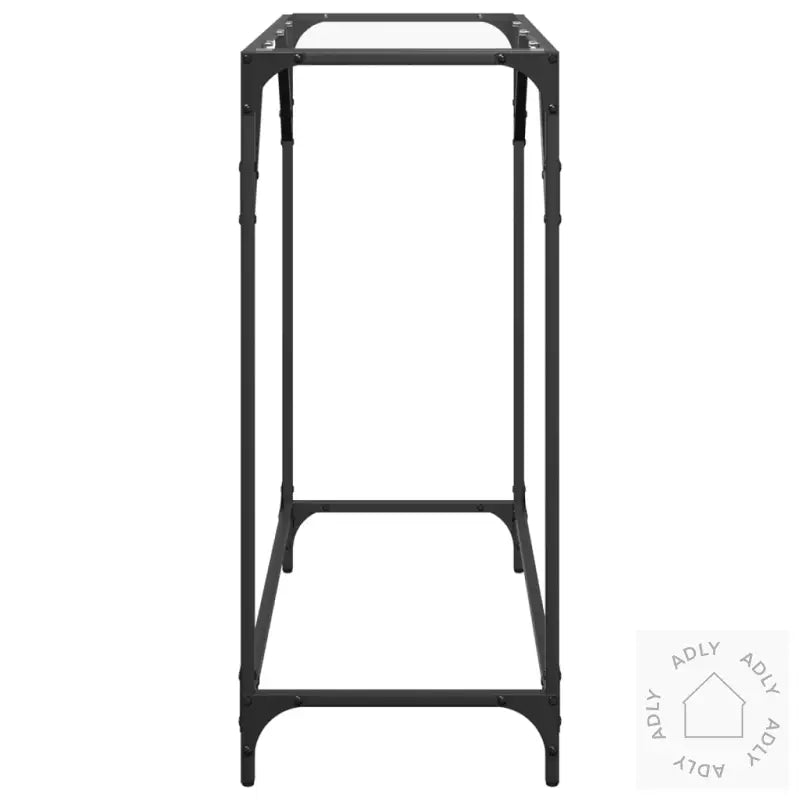 Konsollbord Med Gjennomsiktig Glassplate 80X35X81 Cm Stål